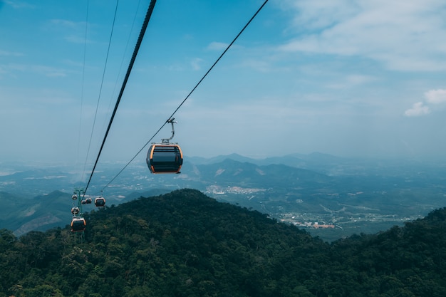 Premium Photo | Cable Car To Ba Na Hills Mountain Resort, The Multi-Level  Complex Filled With Amusement Rides, Attractions On The Hill, Vietnam