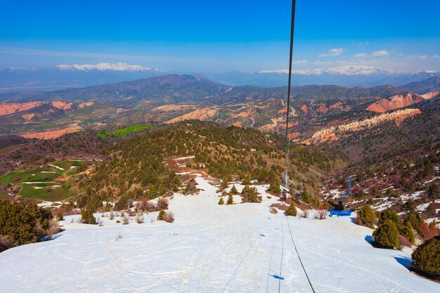 Foto funivia per il monte beldersay uzbekistan