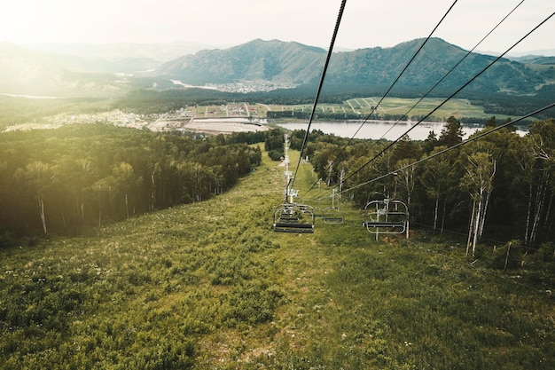 Cable car over nature