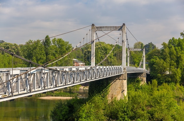 Cable-stayed bridge in Tours - France, Region Centre