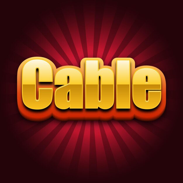 Cable Text effect Gold JPG attractive background card photo