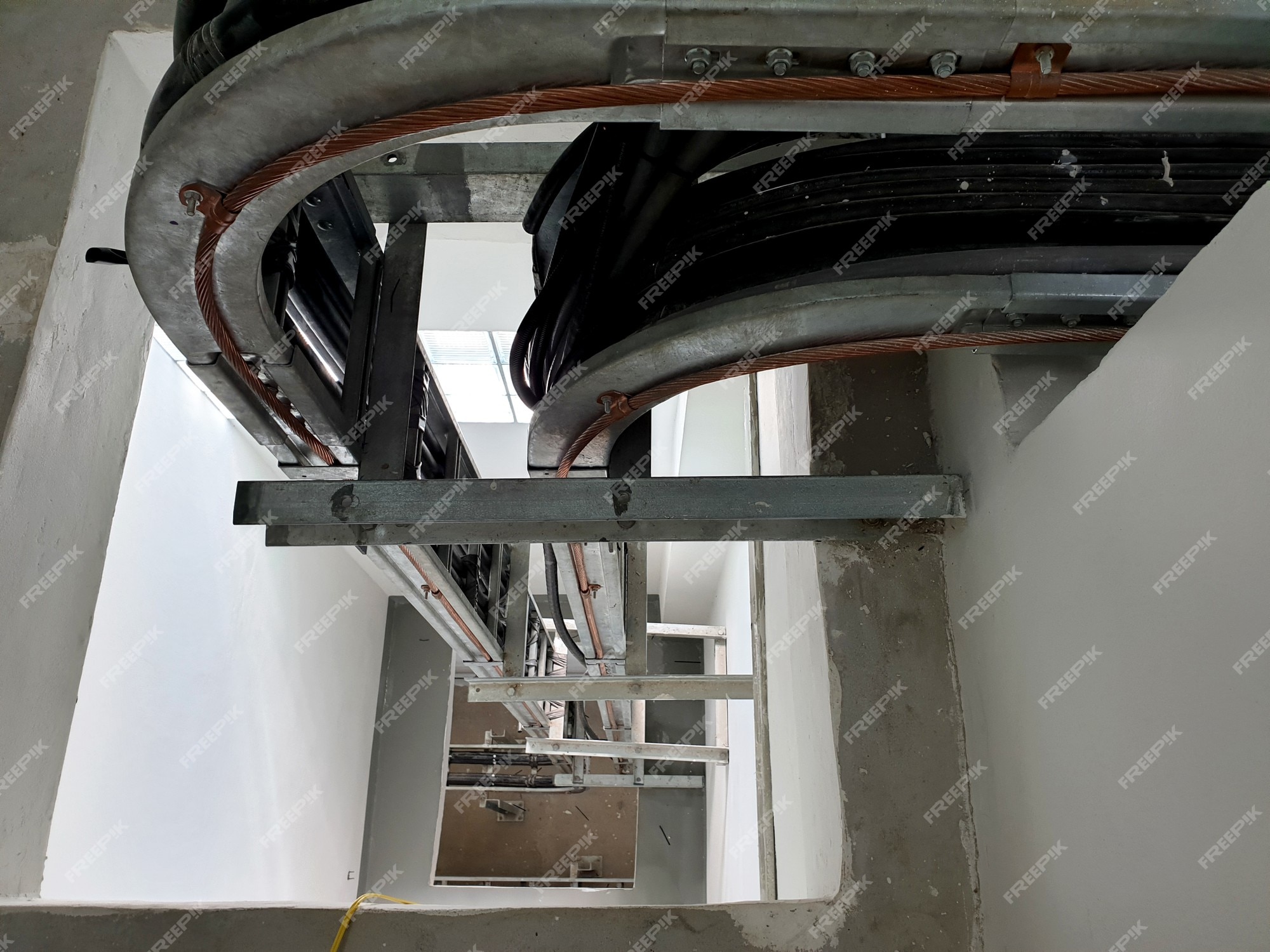 Premium Photo  Cable tray installation between the first and second floors  in electrical substation