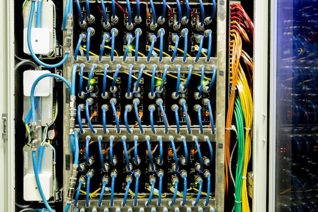 Cables of network panel