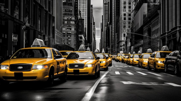 Cabs in New York city