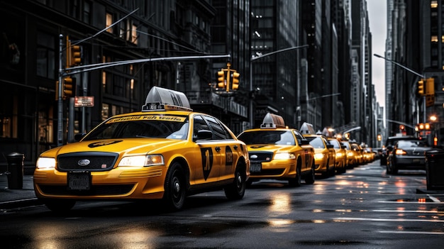 Cabs in New York city