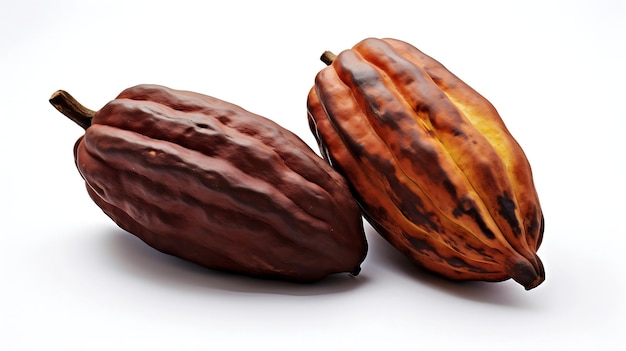 Cacao on white background Fresh Cacao