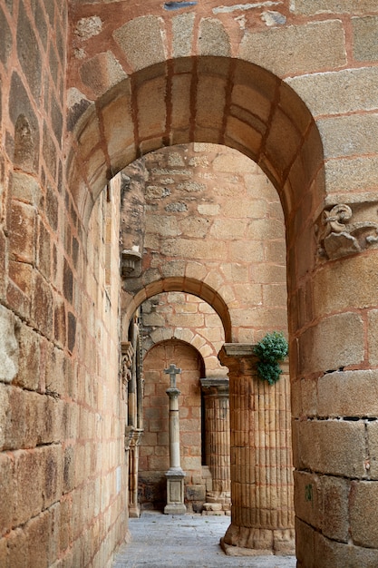 Caceres church of Santiago in Spain