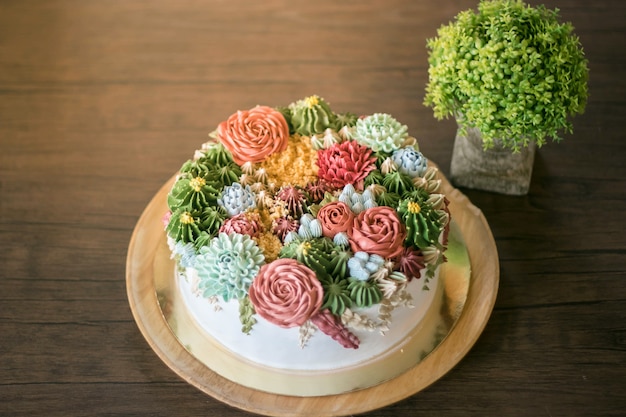 Photo cactus cake in celebration