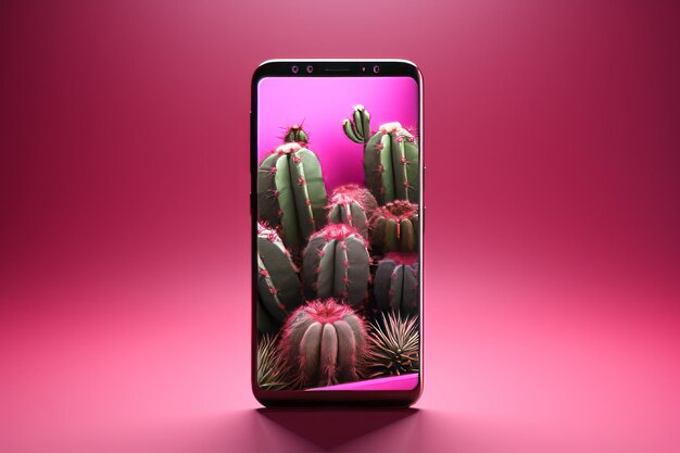 Cactus dreams a pink phone background oasis ar 32