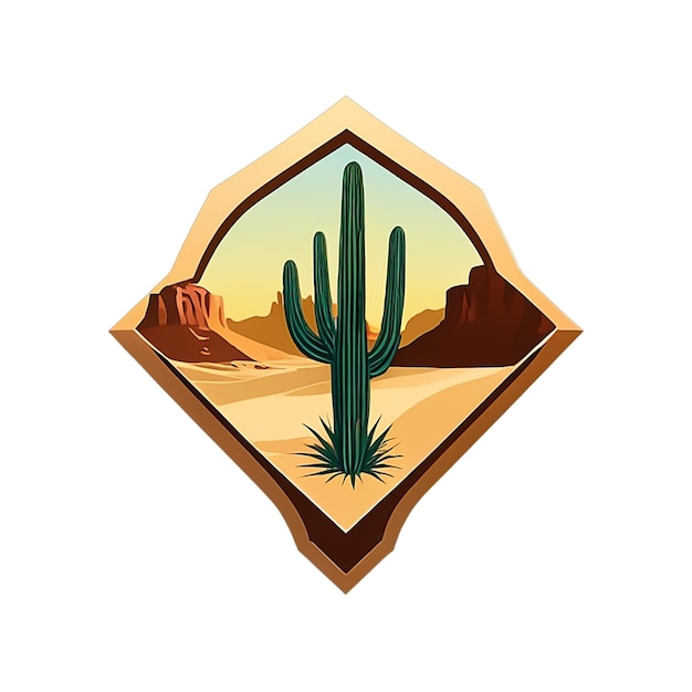 Photo cactus illustration design in white background