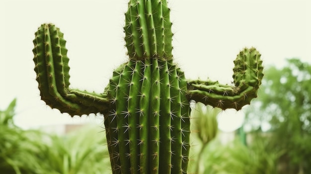 Cactus in de vorm van een menselijk lichaam Antropomorfe cactus met armen en hoofd Mexicaanse woestijn