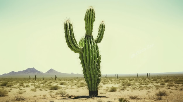 Cactus in de vorm van een menselijk lichaam Antropomorfe cactus met armen en hoofd Mexicaanse woestijn