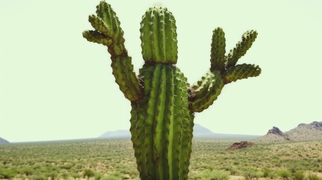 Cactus in de vorm van een menselijk lichaam Antropomorfe cactus met armen en hoofd Mexicaanse woestijn