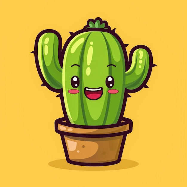 Cactus in een bloempot