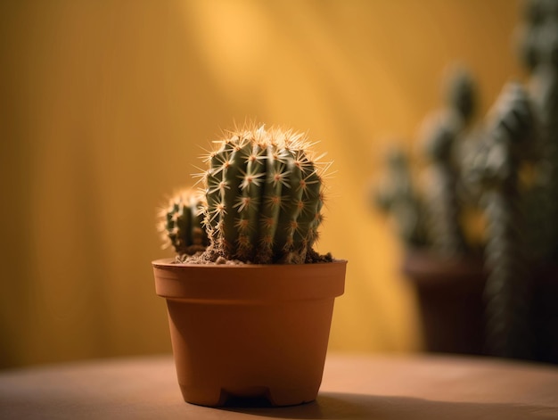 Cactus in een vaas geïsoleerde Cinco de Mayo-vakantieachtergrond met Mexicaanse cactus