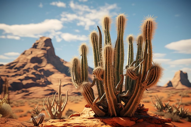 Cactus in het woestijnlandschap