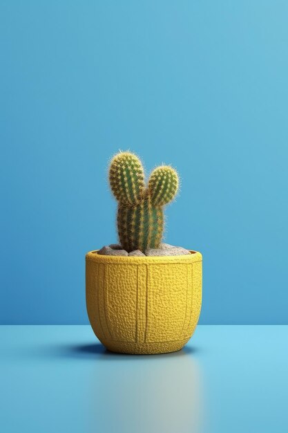 Foto cactus op een minimalistische achtergrond