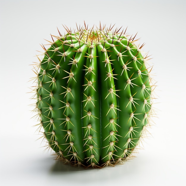 Cactus plant green color white background