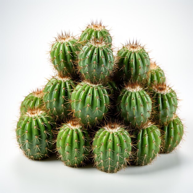 Cactus plant green color white background