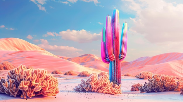 Cactus plantgrowth in desert