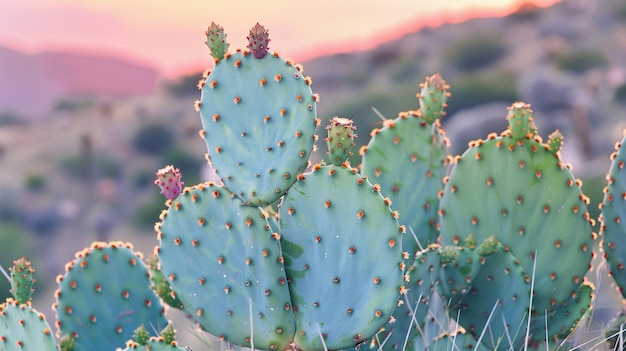 Cactus Plants at Dusk