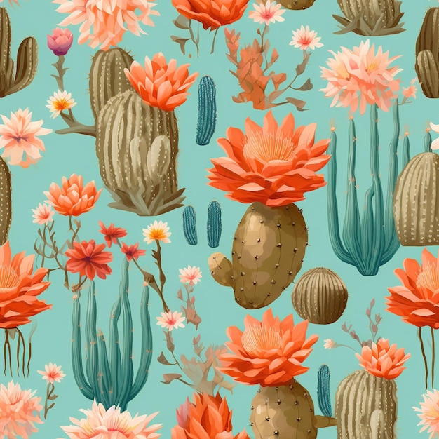 cactus plants pattern