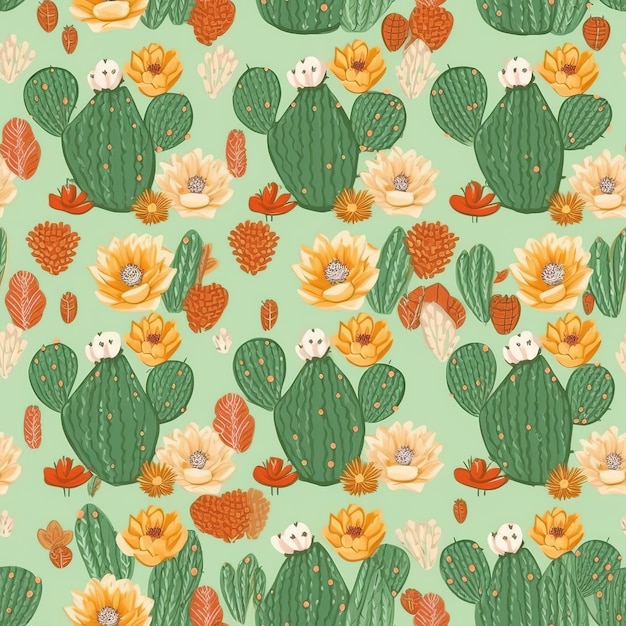 cactus plants pattern