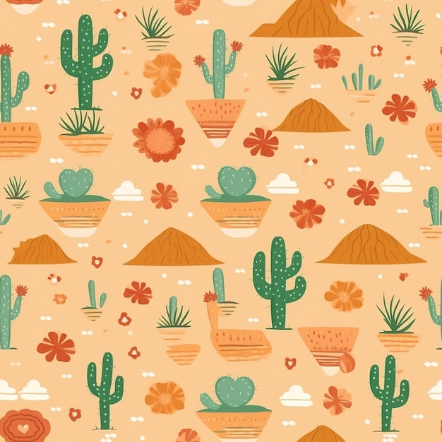 cactus plants pattern