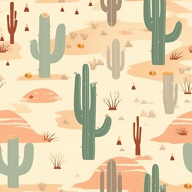 cactus plants pattern