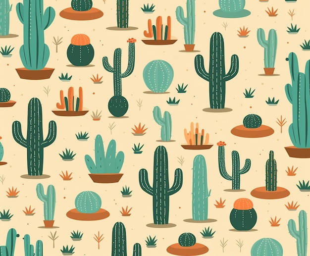 cactus plants pattern