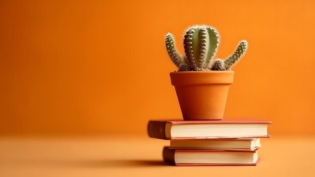 Cactus in a pot Closeup