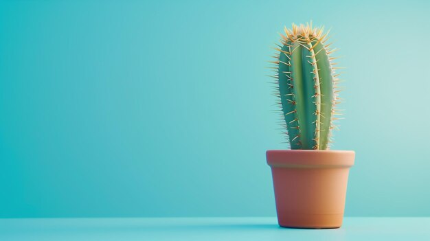 Cactus in pot on table