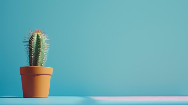 Cactus in pot on table