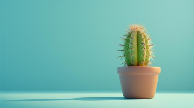 Photo cactus in pot on table