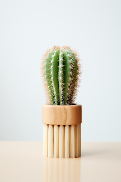 Photo a cactus in a pot