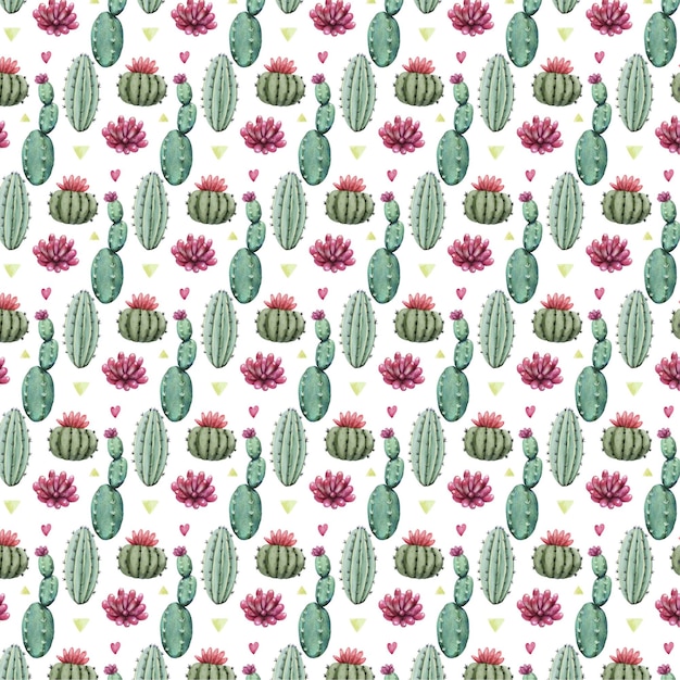 Cactus Seamless Pattern