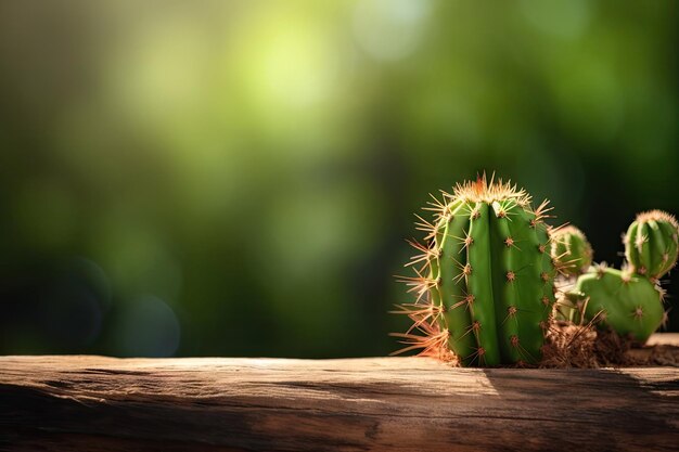 Cactus with nature background close up