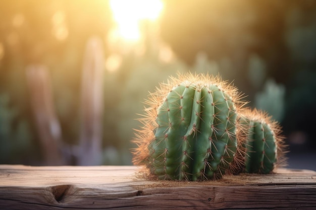 Cactus with nature background close up