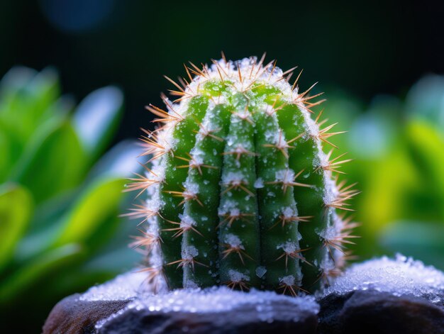 Photo a cactus with thorns on it