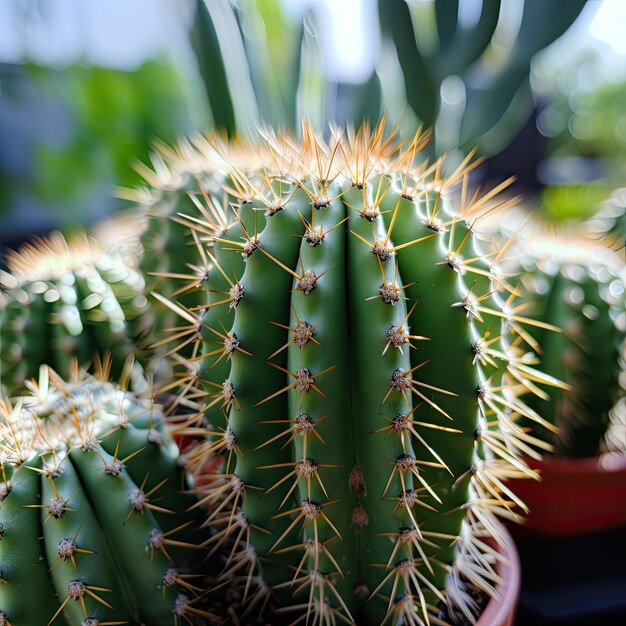 Photo cactuses in peruvian desert