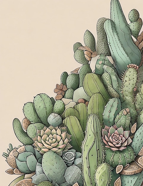 Cactusfoto's met subtiele combinaties