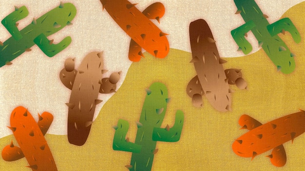 Cactussen met achtergrond van de stoffen de geweven kunst