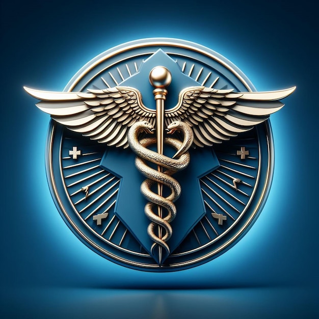 Photo caduceus symbol and icon for international doctors day