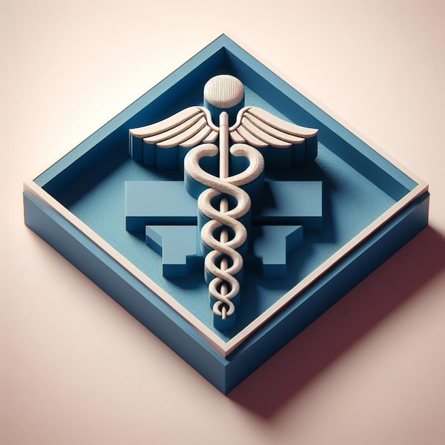 Photo caduceus symbol and icon for international doctors day