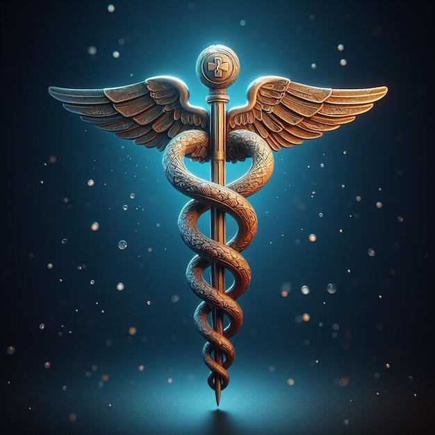 Foto caduceus symbol and icon for international doctors day