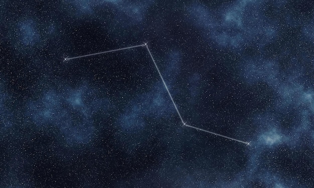 Caelum Star Constellation, Nachtelijke Hemel, Constellation Lines Beitel