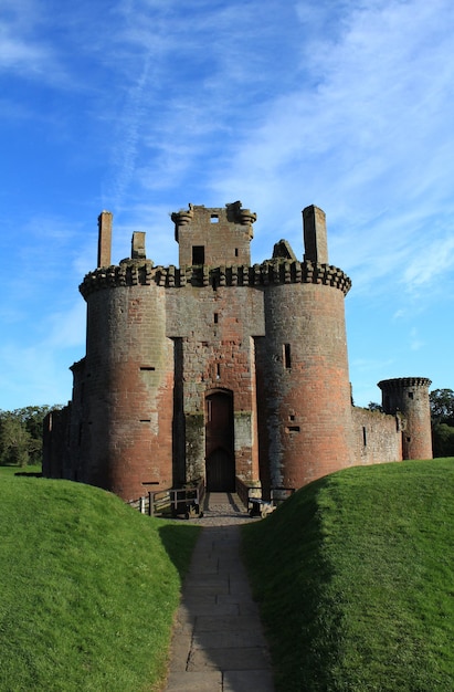 Foto caerlaverock kasteel dumfries schotland