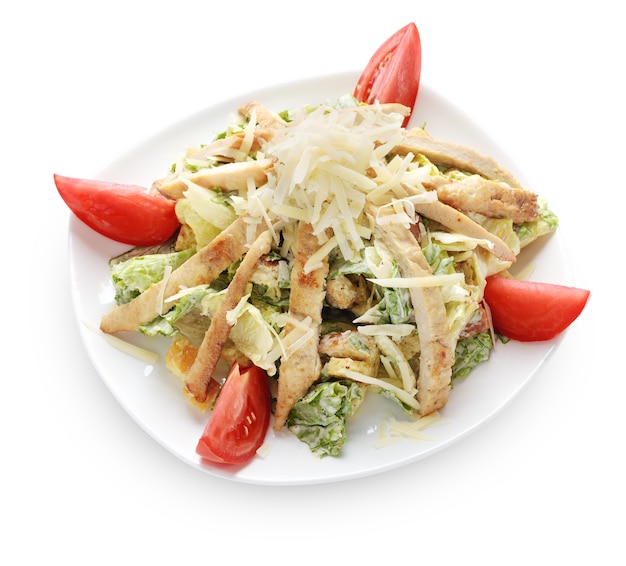 Photo caesar salad isolated