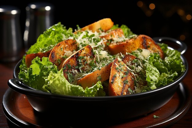 Caesar Salad with a Side of Artisan Bread