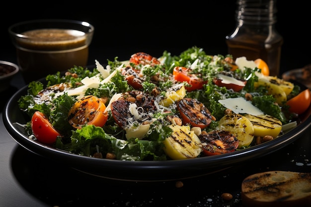 Caesar Salad with a Side of Cold Brew Coffee